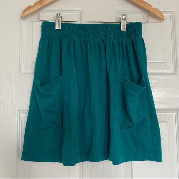 American Apparel | Vintage Comfy Teal Green Skirt - Picture 2 of 8